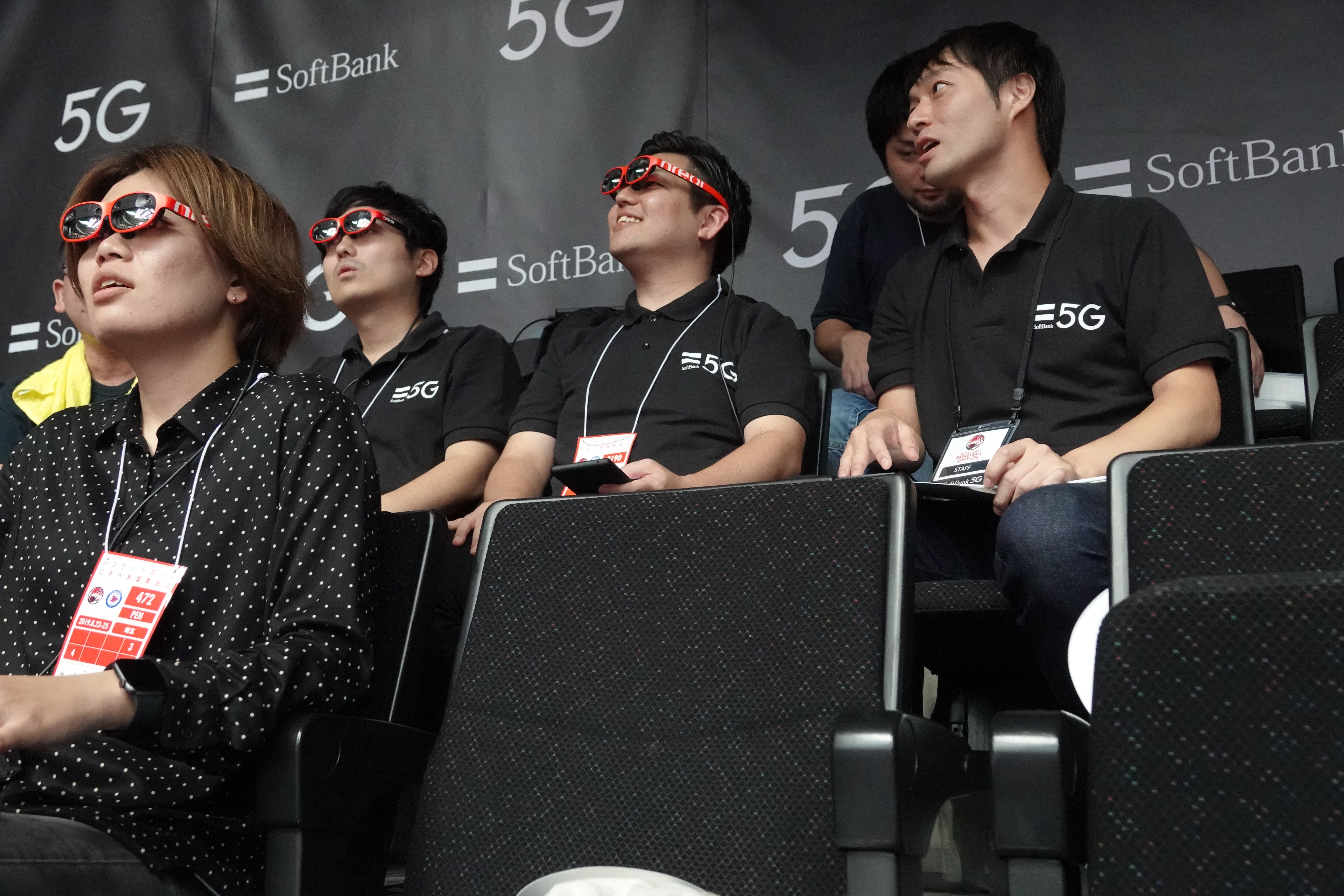 ソフトバンク『5G』バスケ日本代表の新観戦スタイル、未来体験をARで実証実験！