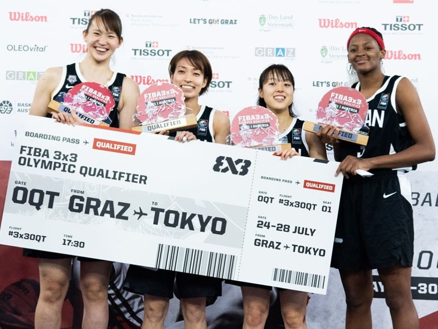 3x3日本代表はオリンピック出場権獲得の目標完遂、馬瓜ステファニーの決勝シュートでスペインとの延長戦に競り勝つ