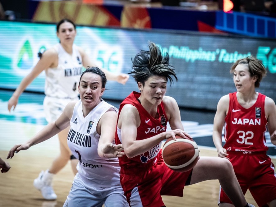 アジアカップ2日目、バスケ女子日本代表はディフェンスで主導権を握りニュージーランドとの接戦を制す